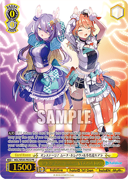 On Stage! Moona Hoshinova & Takanashi Kiara (V.1 - Trial Deck) - hololive production feat. Weiß Schwarz Ambassadors Premium Set