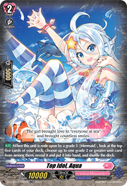 Top Idol, Aqua [D-Format] (V.1 - Double Rare) - Lyrical Monasterio: Sparkling Stars!