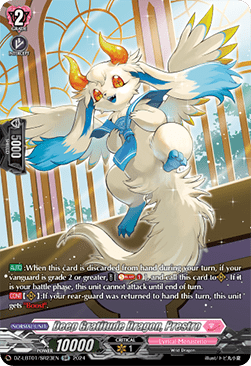 Deep Gratitude Dragon, Prestro [D-Format] (V.3 - Silver Rare) - Lyrical Monasterio: Sparkling Stars!