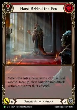 Hand Behind the Pen (Extended Art Rainbow Foil) - FAB Promos