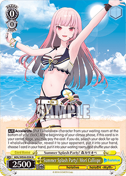 Summer Splash Party! Mori Calliope (V.1 - Common) - hololive production Summer Collection Premium Booster
