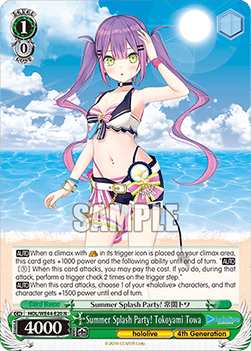 Summer Splash Party! Tokoyami Towa (V.1 - Common) - hololive production Summer Collection Premium Booster