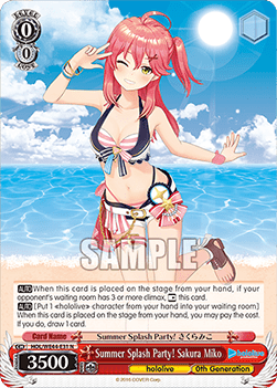 Summer Splash Party! Sakura Miko (V.1 - Common) - hololive production Summer Collection Premium Booster
