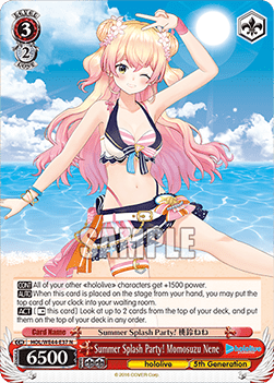 Summer Splash Party! Momosuzu Nene (V.1 - Common) - hololive production Summer Collection Premium Booster