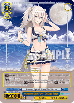 Summer Splash Party! Shishiro Botan (V.2 - Feature Rare) - hololive production Summer Collection Premium Booster