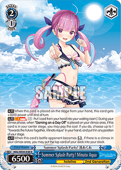 Summer Splash Party! Minato Aqua (V.1 - Common) - hololive production Summer Collection Premium Booster