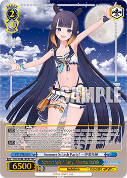 Summer Splash Party! Ninomae Ina'nis (V.2 - Feature Rare) - hololive production Summer Collection Premium Booster