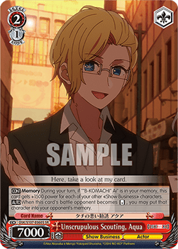Unscrupulous Scouting, Aqua (V.2 - Super Rare) - OSHI NO KO