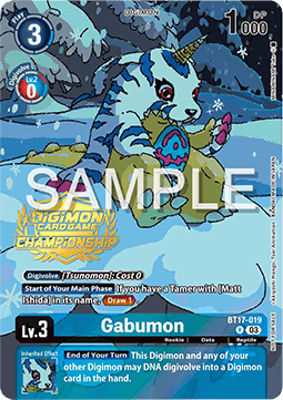 Gabumon (BT17-019) - Championship 2024 Promos