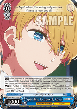 Sparkling Extrovert, Aqua (V.1 - Uncommon) - OSHI NO KO