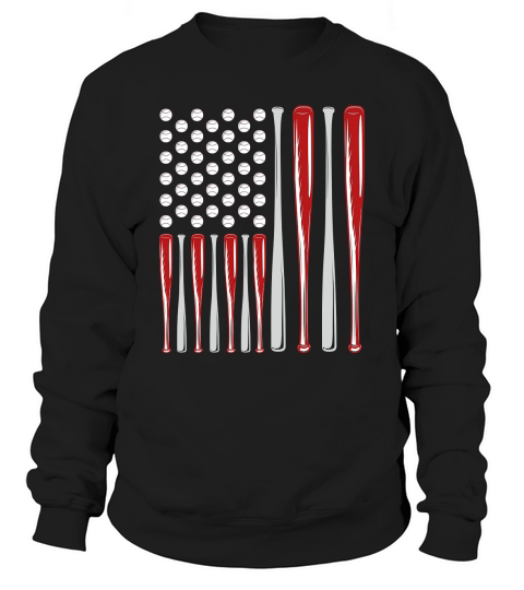 American Baseball Flag Vintage Sweatshirt Unisex