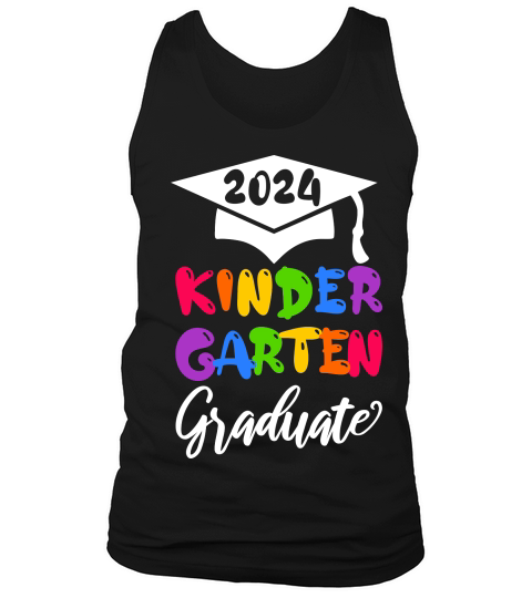 2024 Kindergarten Graduate white text Tank Top Unisex