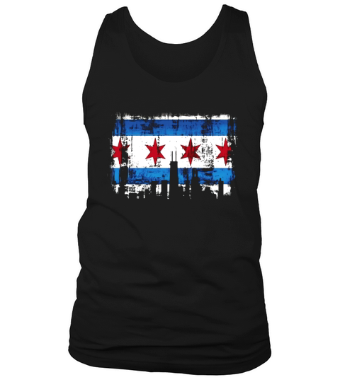 Chicago Flag T-Shirt Tank Top Unisex