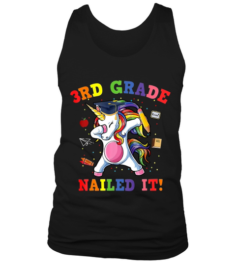 Dabbing Unicorn Third Grade Nailed It 2019 Class Graduation T-shirt Tank Top Unisex