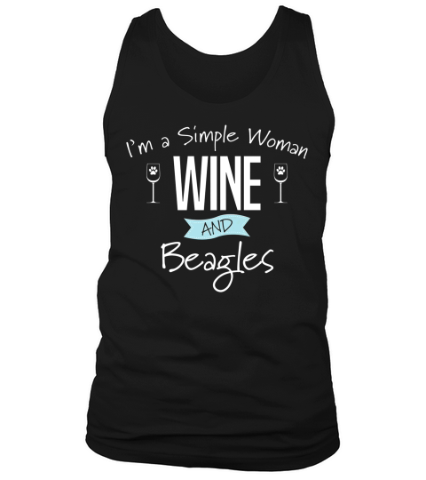 Im A Simple Woman Wine And Beagles Tank Top Unisex