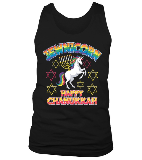 Jewnicorn Happy Chanukkah Tank Top Unisex