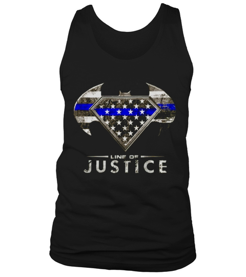 POLICE   THIN BLUE LINE OF JUSTICE Tshirts Tank Top Unisex