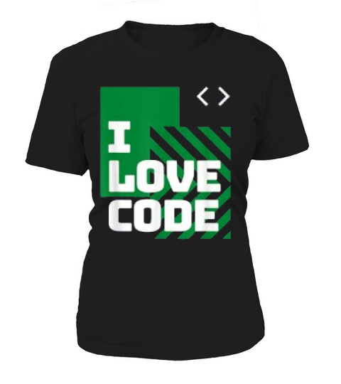 I Love Code Green Programmer Gift Women's T-Shirt