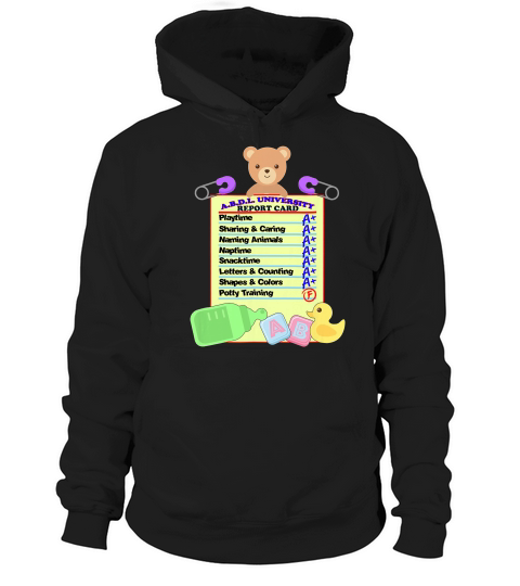 Abdl University Report Card Fetish Humor Ageplay T-shirt Hoodie Unisex