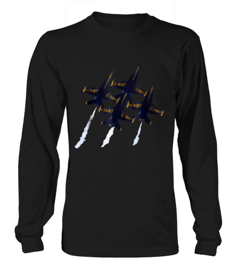 Blue Angels Diamond Formation Navy Tee Shirt Long sleeved Unisex