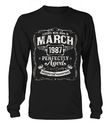 March 1987 Vintage 32nd Birthday Gift New! T-shirt Long sleeved Unisex