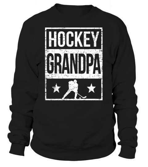 Mens Hockey Grandpa Shirt: Proud Grandpa Ice Hockey Player Gift Sweatshirt Unisex