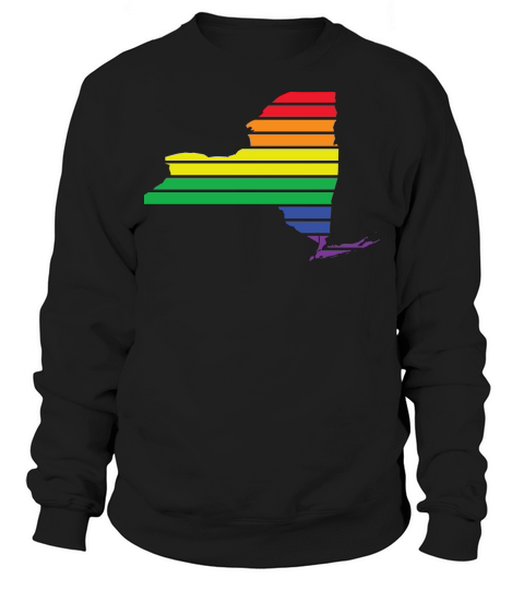 New York State Maps Rainbow LGBT Gay Mens Chorus Sweatshirt Unisex