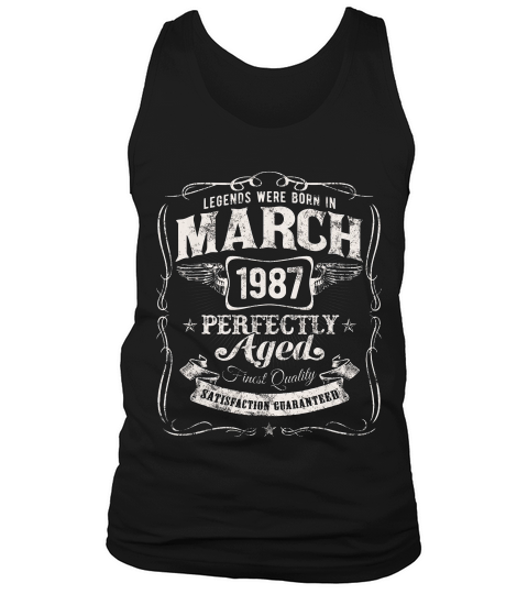 March 1987 Vintage 32nd Birthday Gift New! T-shirt Tank Top Unisex