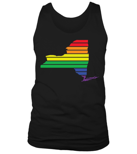New York State Maps Rainbow LGBT Gay Mens Chorus Tank Top Unisex