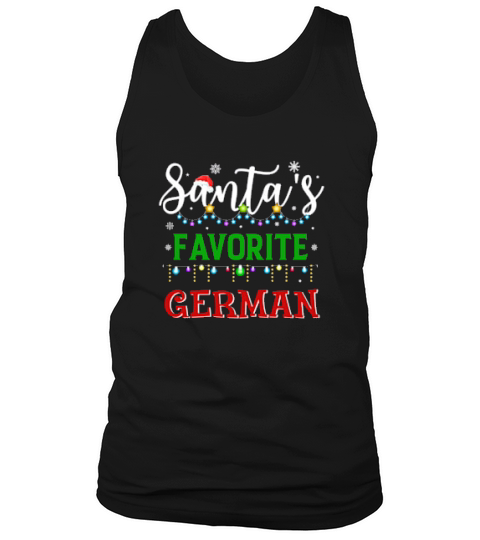Santas Favorite German Matching Family Christmas Pajamas Tank Top Unisex