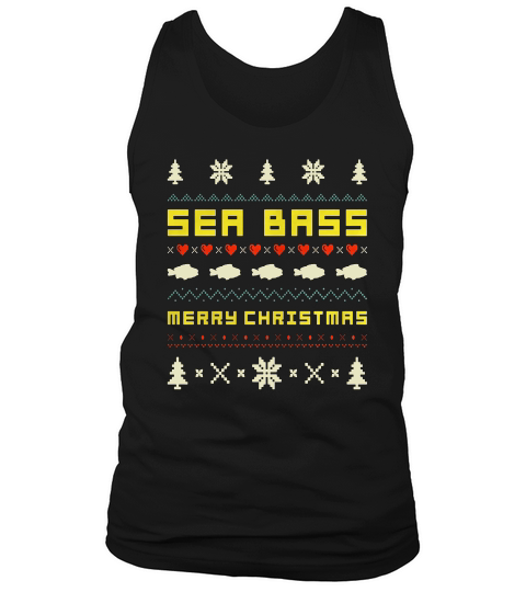 Sea Bass Christmas Ugly Christmas Sweater Tank Top Unisex