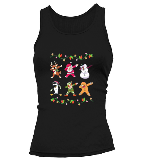 Christmas Cool Xmas Squad Dabbing Funny Holiday Tank top Woman