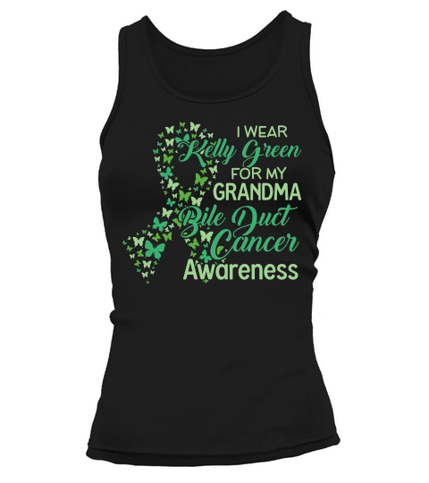 I Wear Kelly Green For My Grandma Ribbon Proud Grandma Tank top Woman
