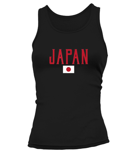 Japan Flag Vintage Red Text Tank top Woman
