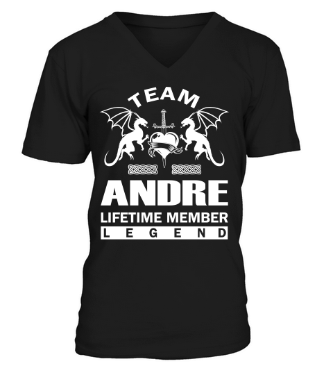 Funny Team Andre Lifetime Member Legend V-Neck T-shirt