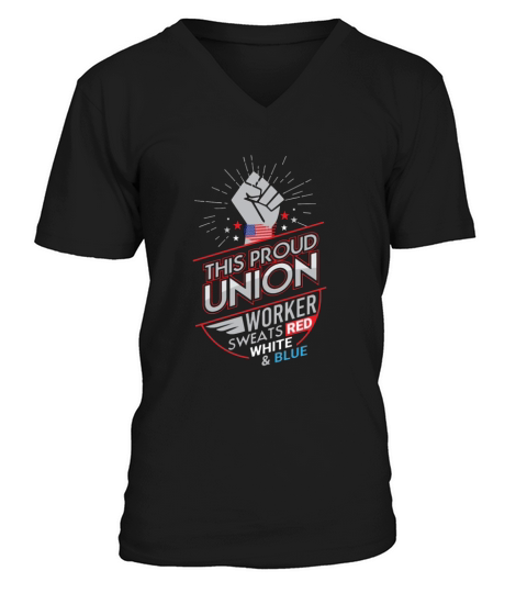 Labor Union of America Pro Union Worker Protest Dark  1 V-Neck T-shirt