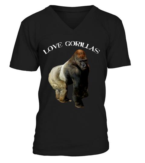Love Gorillas Zoo Silverback Gorilla T-shirt V-Neck T-shirt