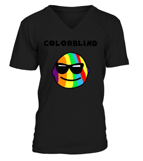 Vector Custom Colorblind sunglasses visual color V-Neck T-shirt
