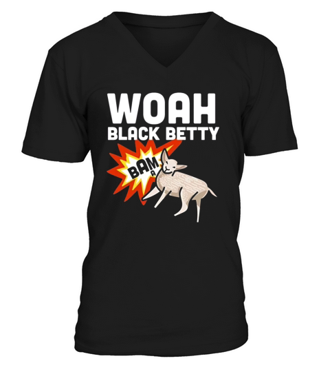Woah Black Betty Bam A Lamb Funny Song Meme Graphic V-Neck T-shirt