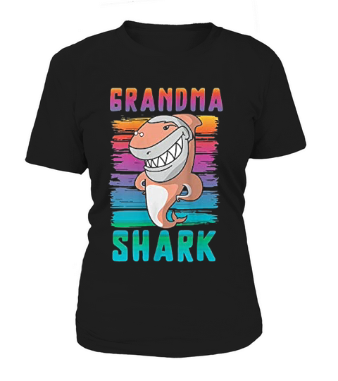 Grandma Shark Funny Retro Vintage Grandmother Women's T-Shirt