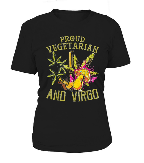 Proud Vegetarian Weed Virgo Vintage 420 Funny Women's T-Shirt
