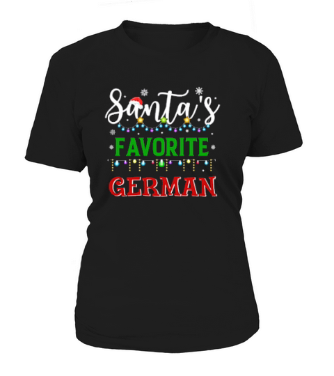 Santas Favorite German Matching Family Christmas Pajamas Women's T-Shirt