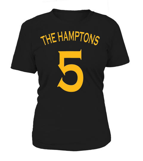The Hamptons Five Front Number In Warriors Gold T-shirt Women's T-Shirt