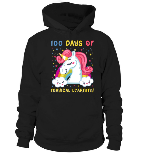 100 Days Of Magical Learning Cute 100th Day Of School T-shirt Hoodie Unisex