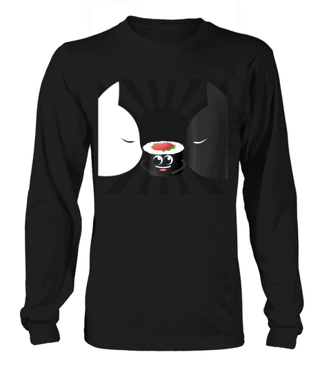 Graphic Funny Cat Lovers Tshirt - Sushi Cat Shirt Long sleeved Unisex