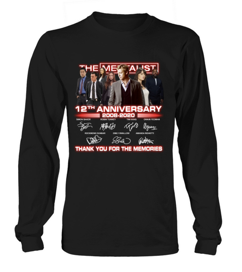 The Mentalist 12th anniversary thank you for the memories signatures Long sleeved Unisex