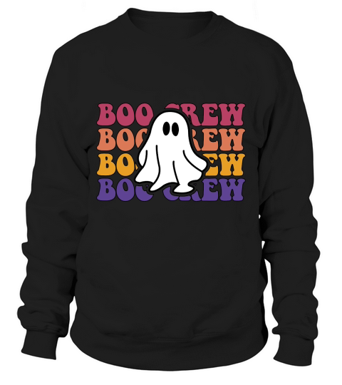 Boo Crew Retro Groovy Vintage Sweatshirt Unisex