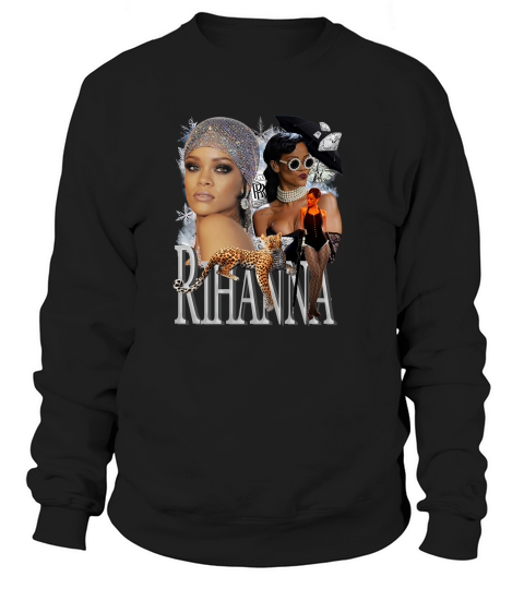 Rihanna Vintage Retro 90s Bootleg Rap Style Unisex T-Shirt Sweatshirt Unisex