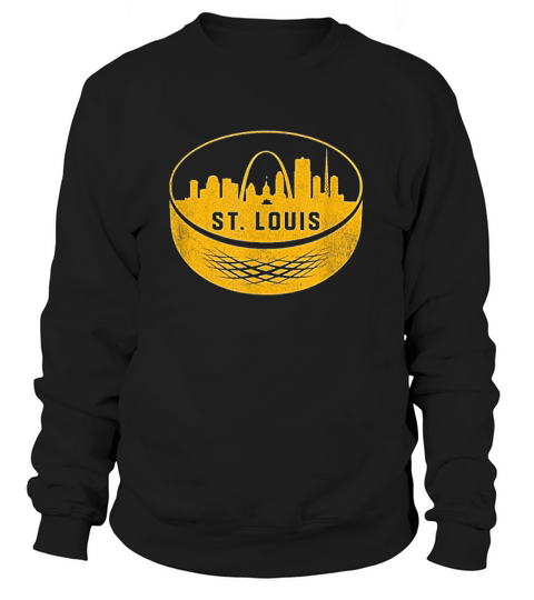 Vintage St. Louis Missouri Cityscape Hockey Retro Sweatshirt Unisex