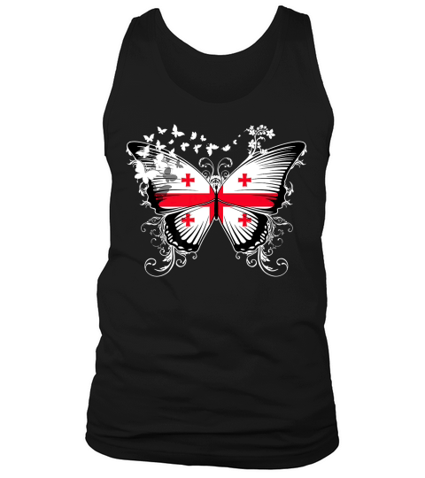 Georgia Flag Georgian Flag Butterfly Tank Top Unisex